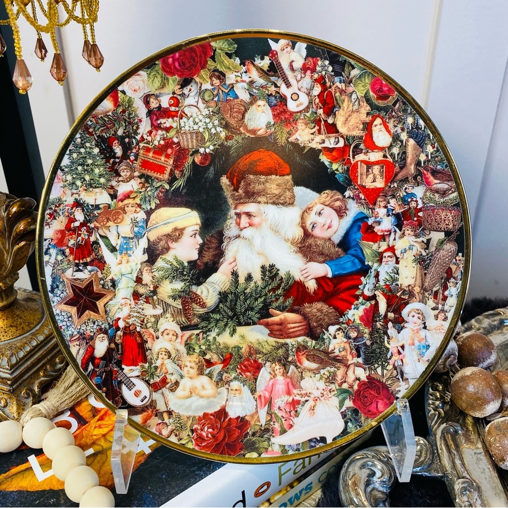 A VISIT FROM ST NICHOLAS Collector Plate Victorian Christmas John Grossman 1992